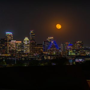 Moonrise Cityscape Pano 20x40
